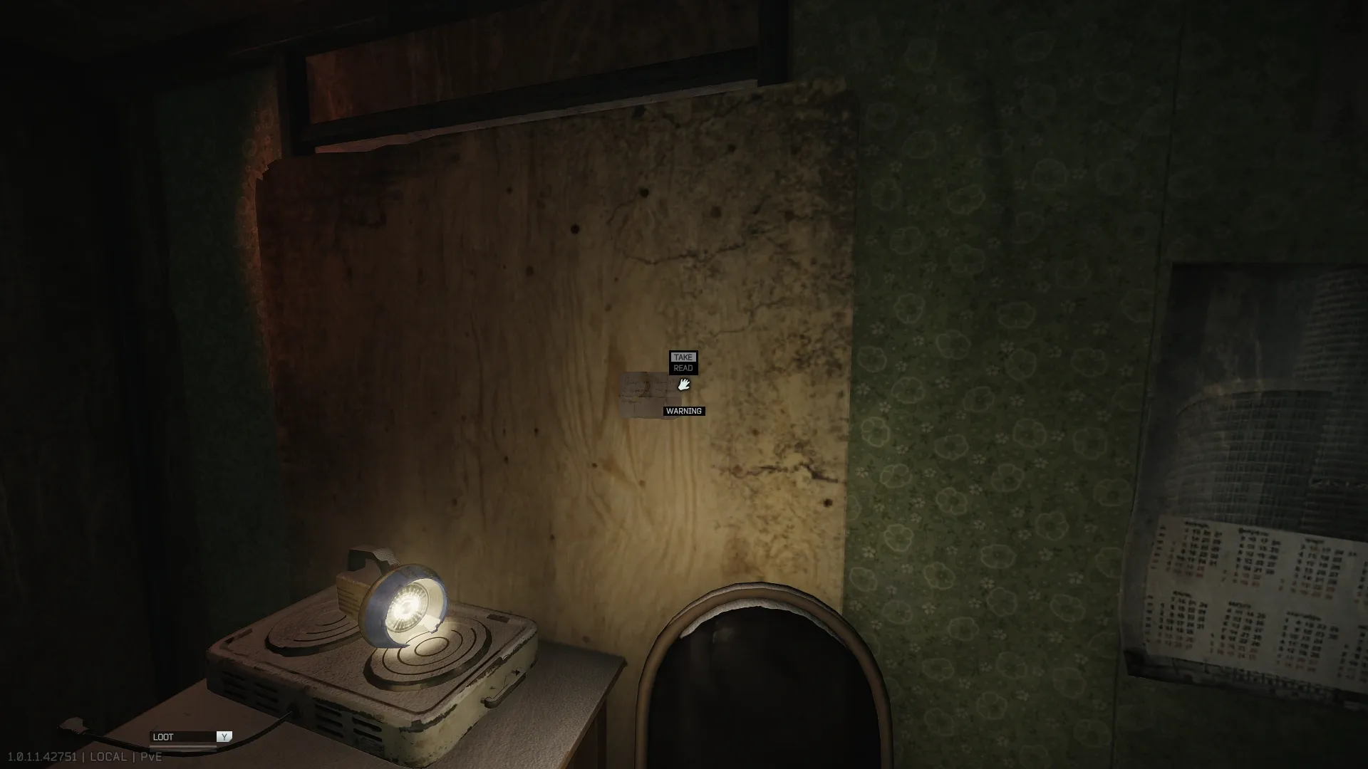 First note on the left wall