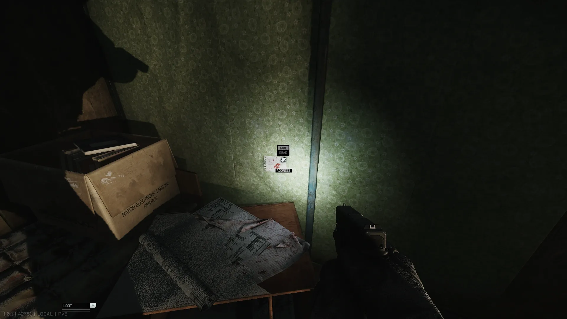 Third note on the right wall