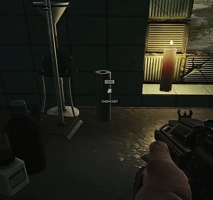 Spawn on the table by the pinboards