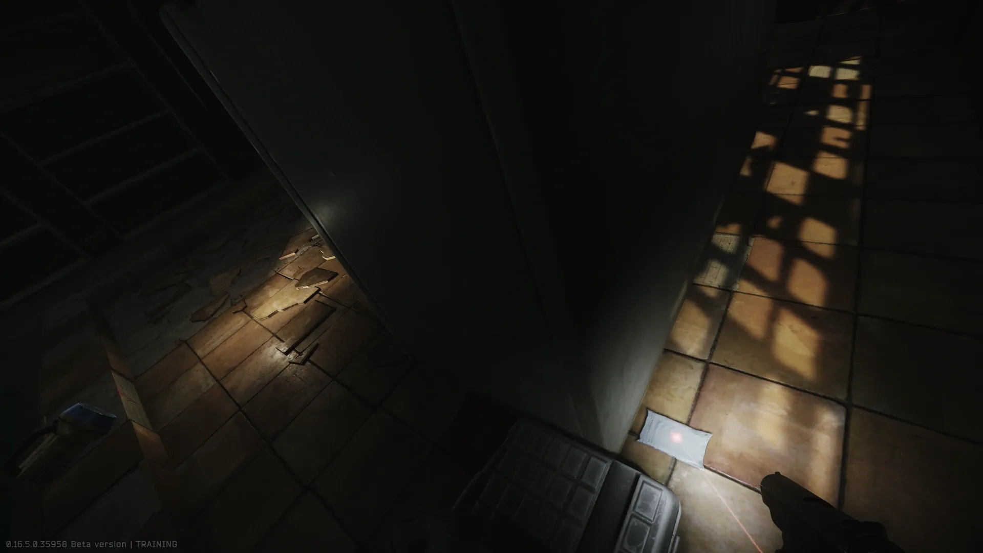 First spawn behind the switch box to the left after entering
