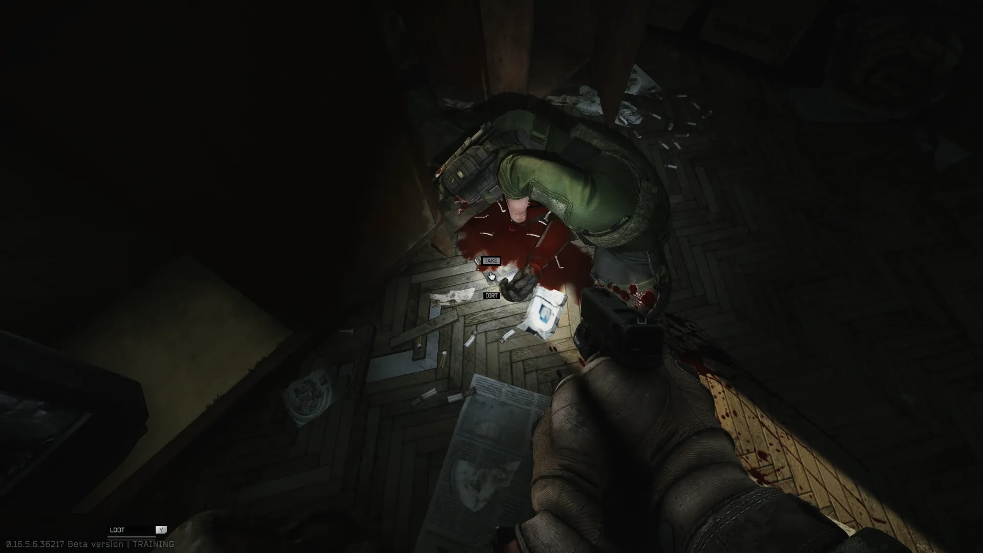 The compromising information on the floor