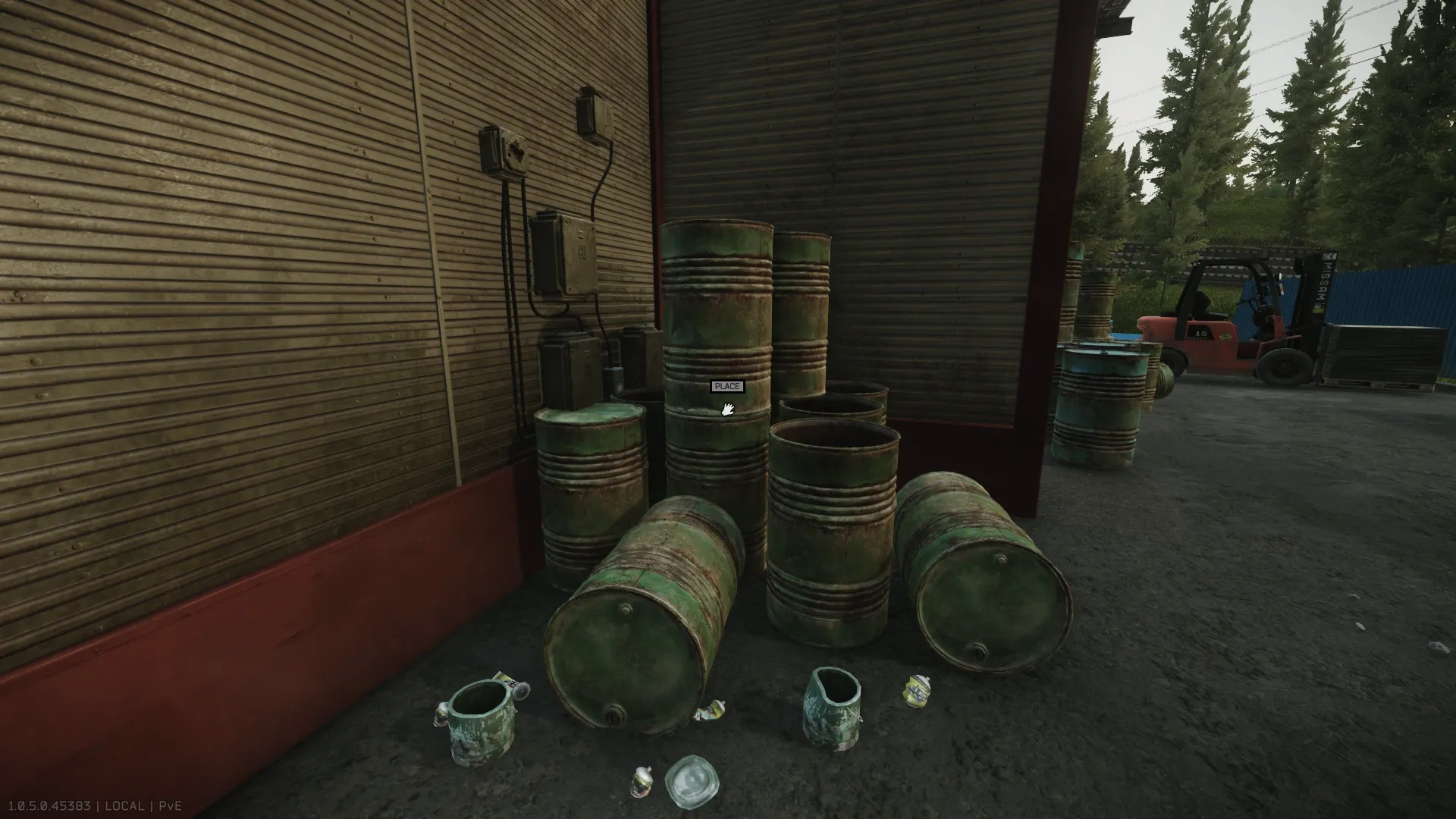 Stash a Trijicon REAP-IR scope behind the trash containers at the new gas station on Customs — 1