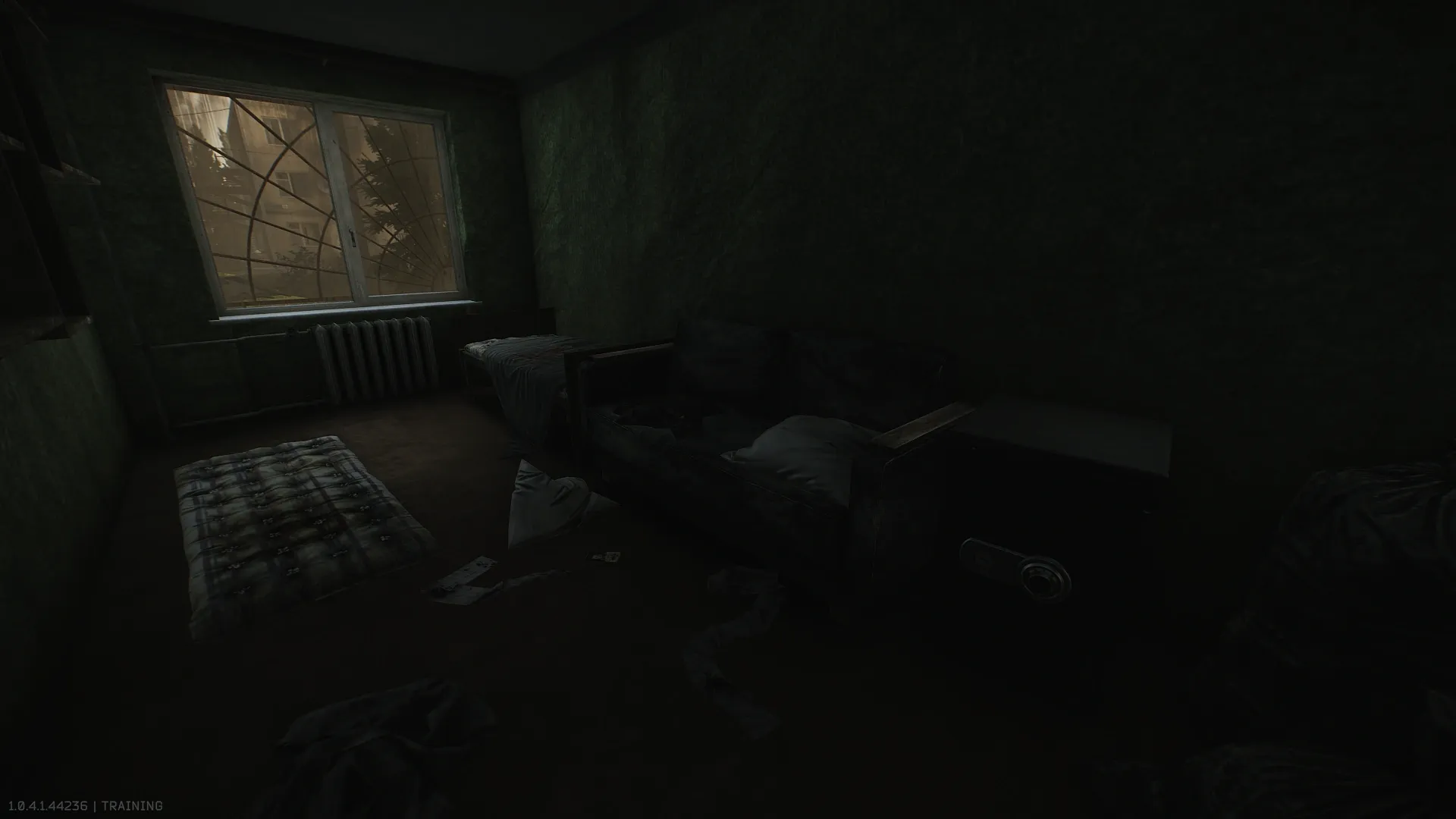 Stash the vaccine shipment in room 105 of the two-story dorm on Customs — 1