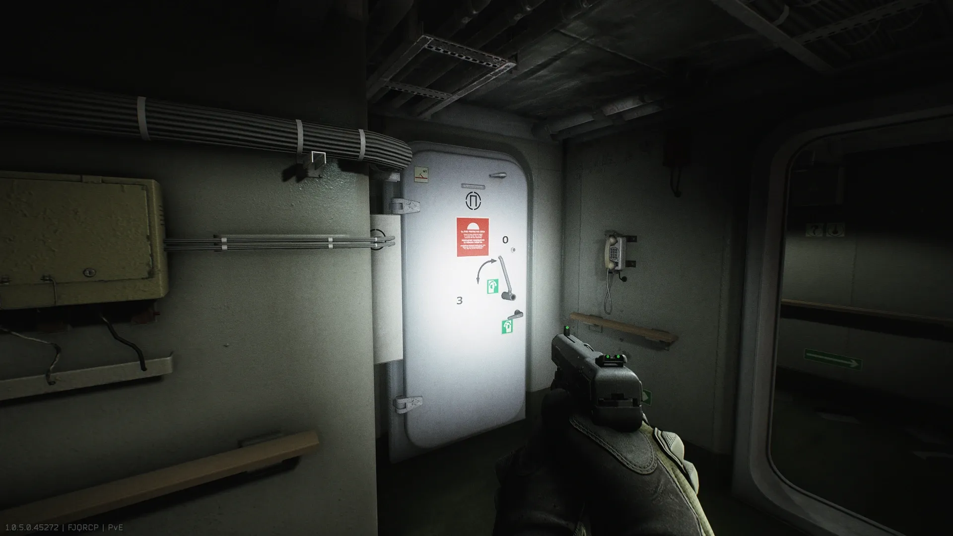 The engine room doors to unseal on level 1