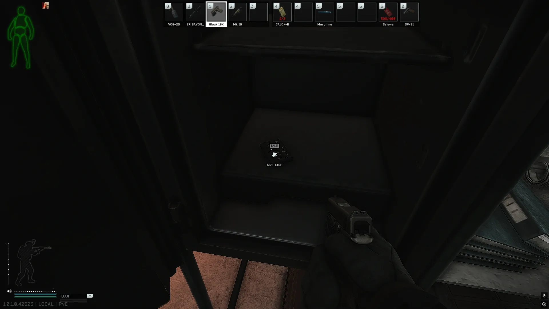 The tape in the safe