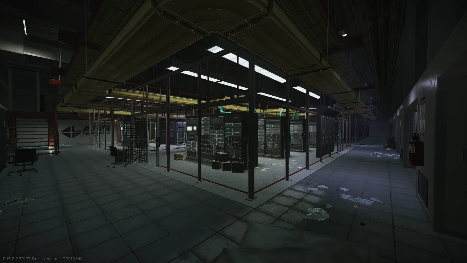 Search the server room in the lab — 1