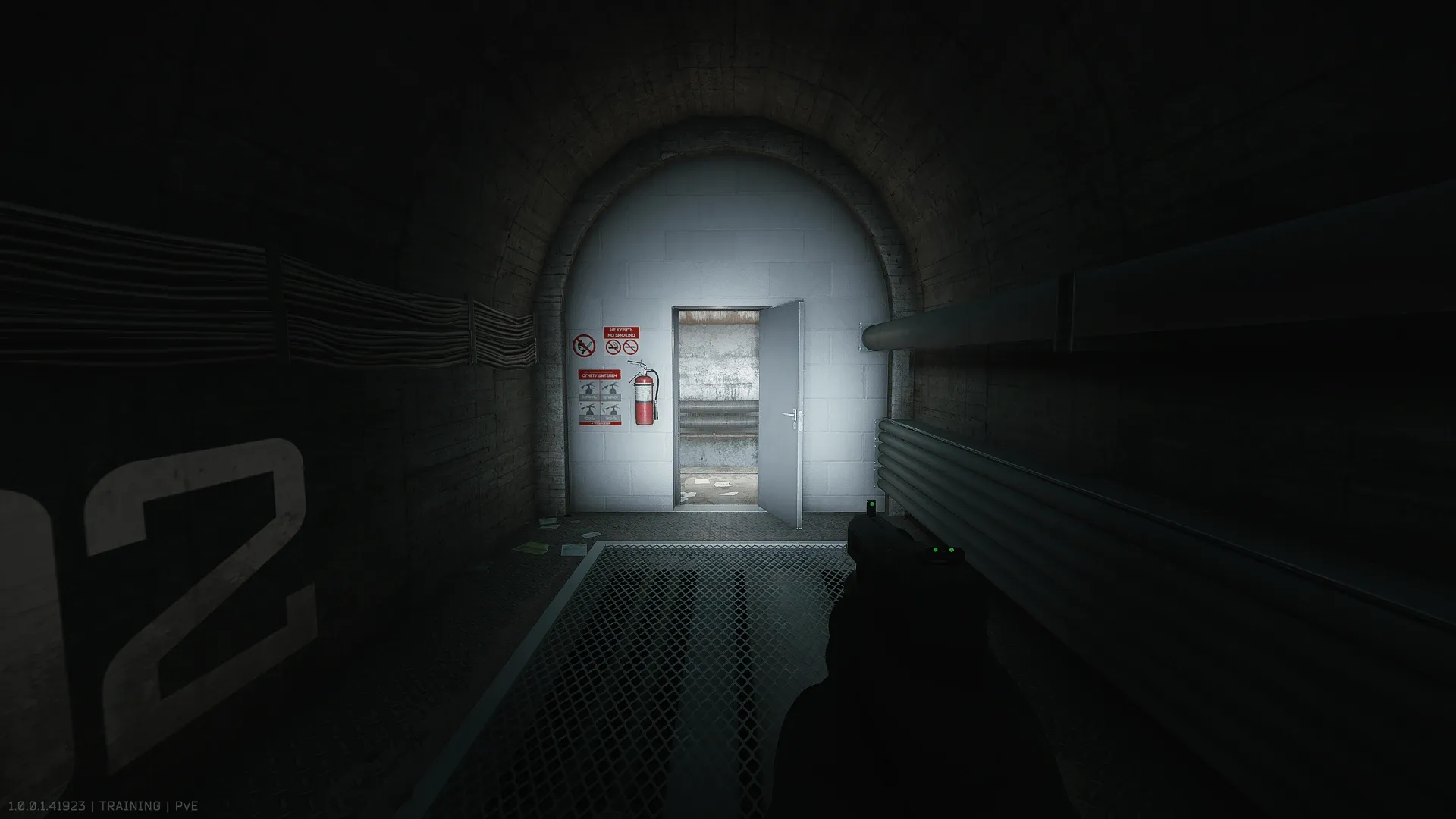 One of the doors leading into the sewers