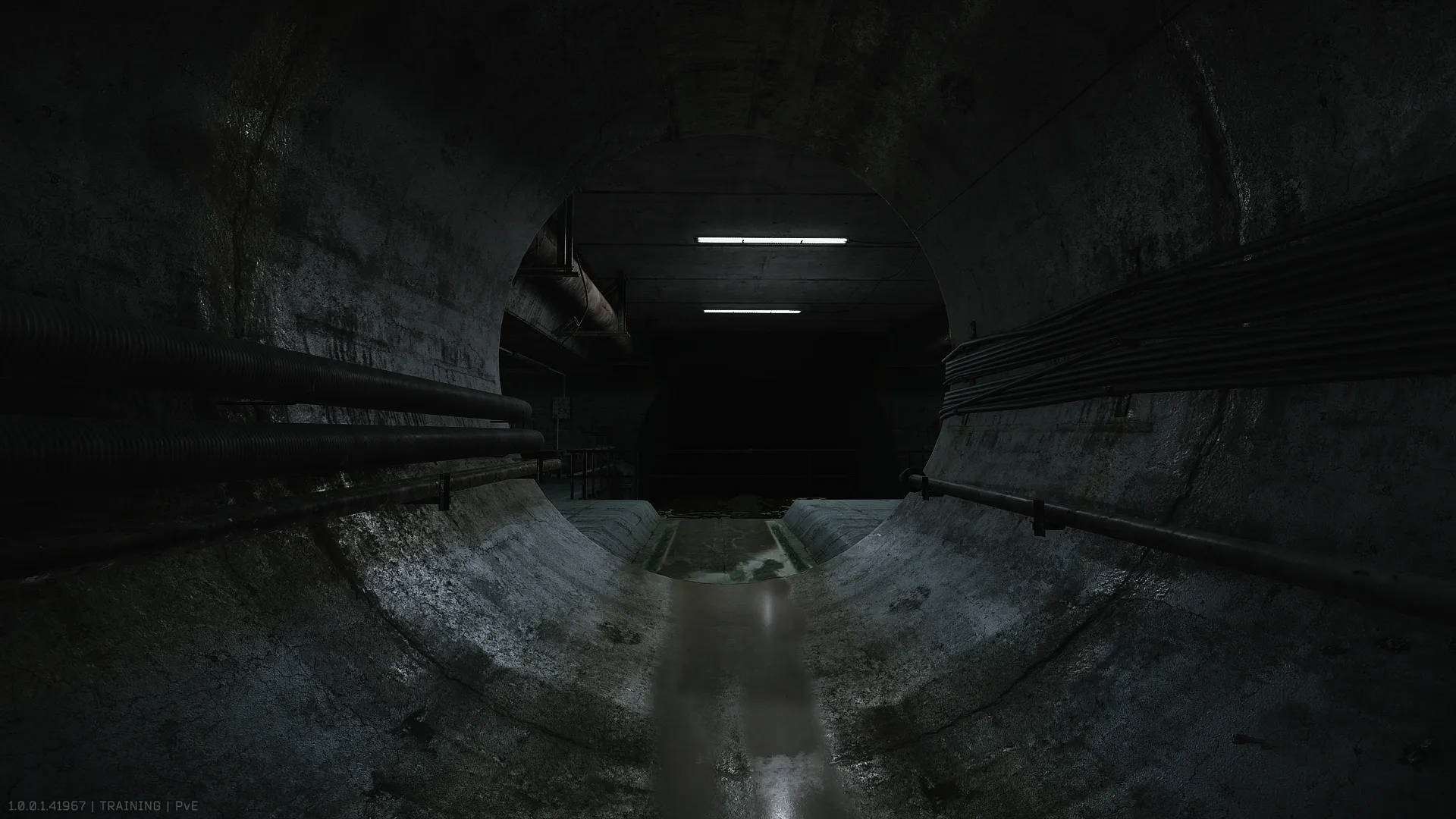 The escape path at the end of the sewers