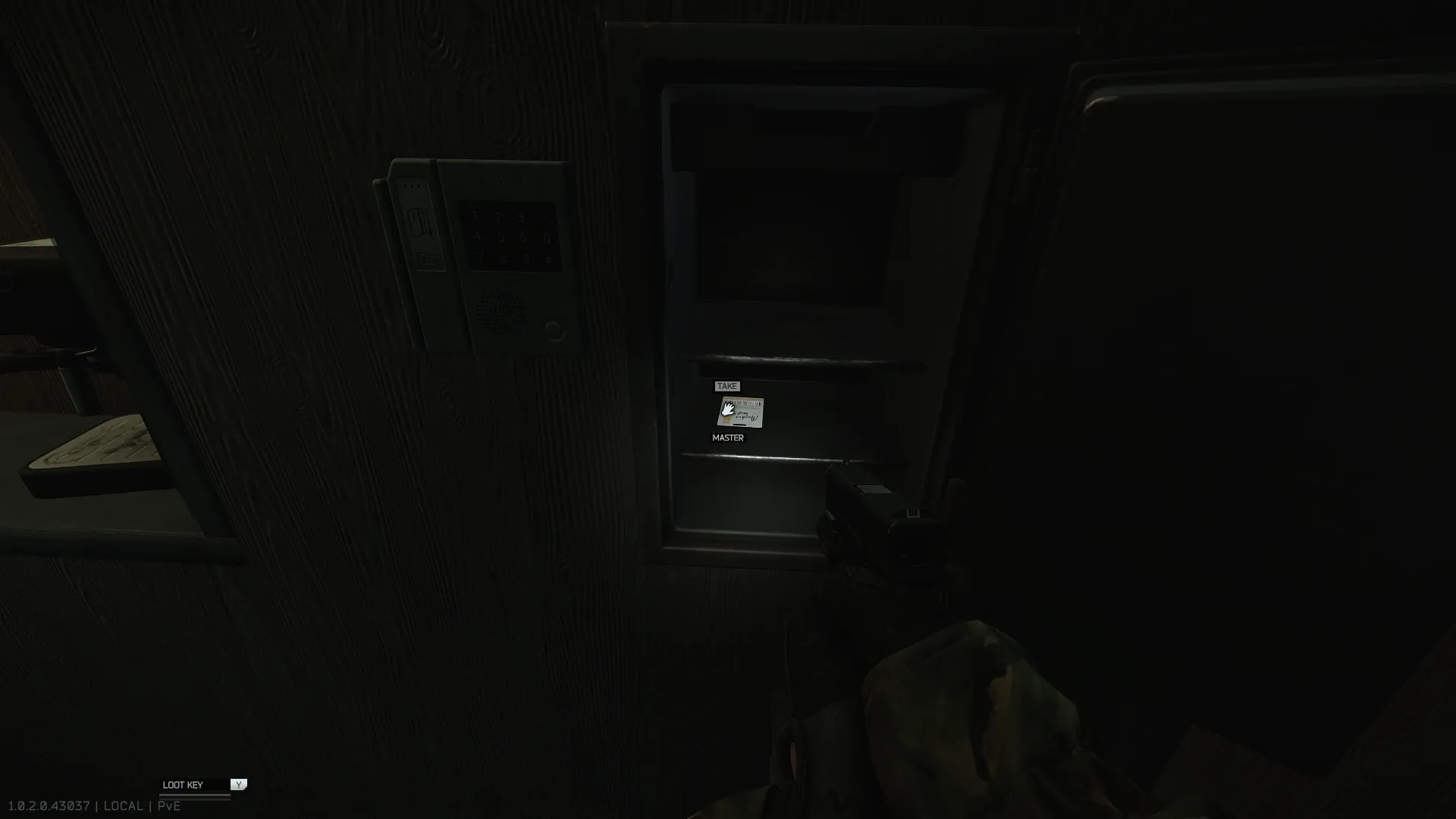 Keycard in the safe