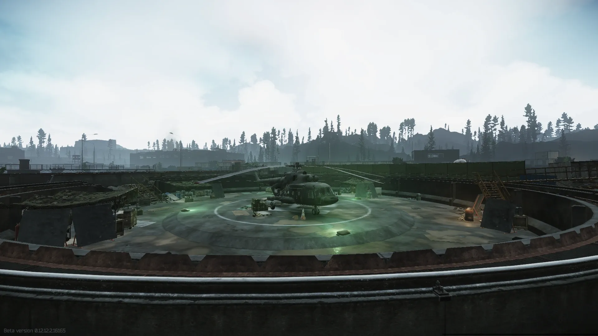 Locate the helicopter at the water treatment plant on Lighthouse — 1