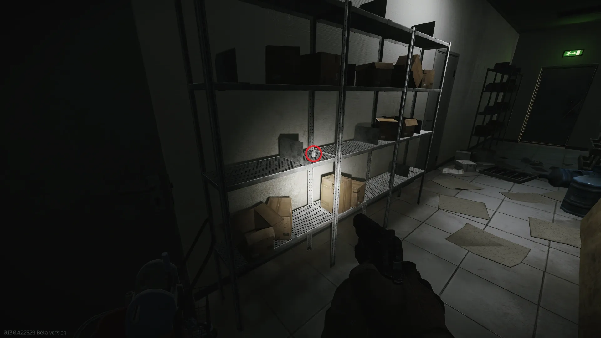The flash drive on the shelf