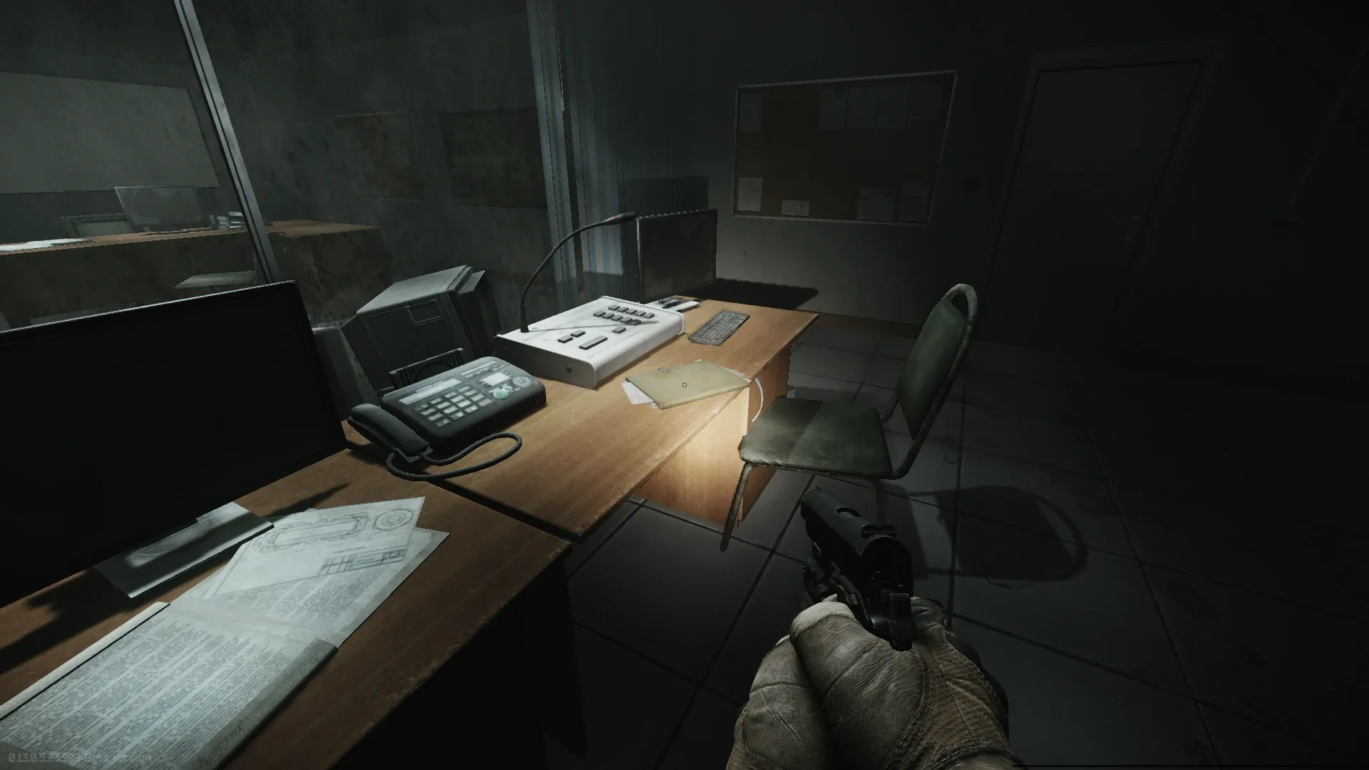 Obtain the first folder with military documents in the command bunker offices on Reserve — 1