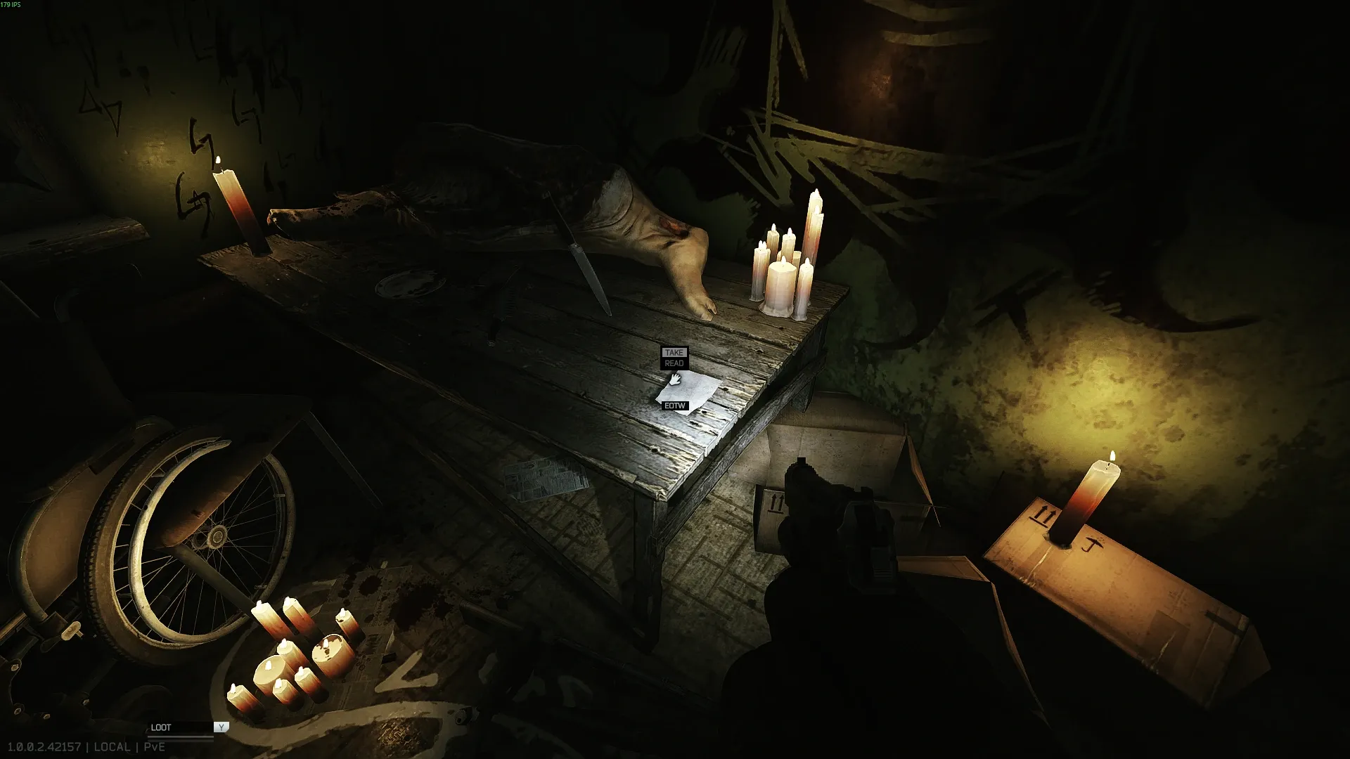 RB-VO: the note on the table with the pig carcass