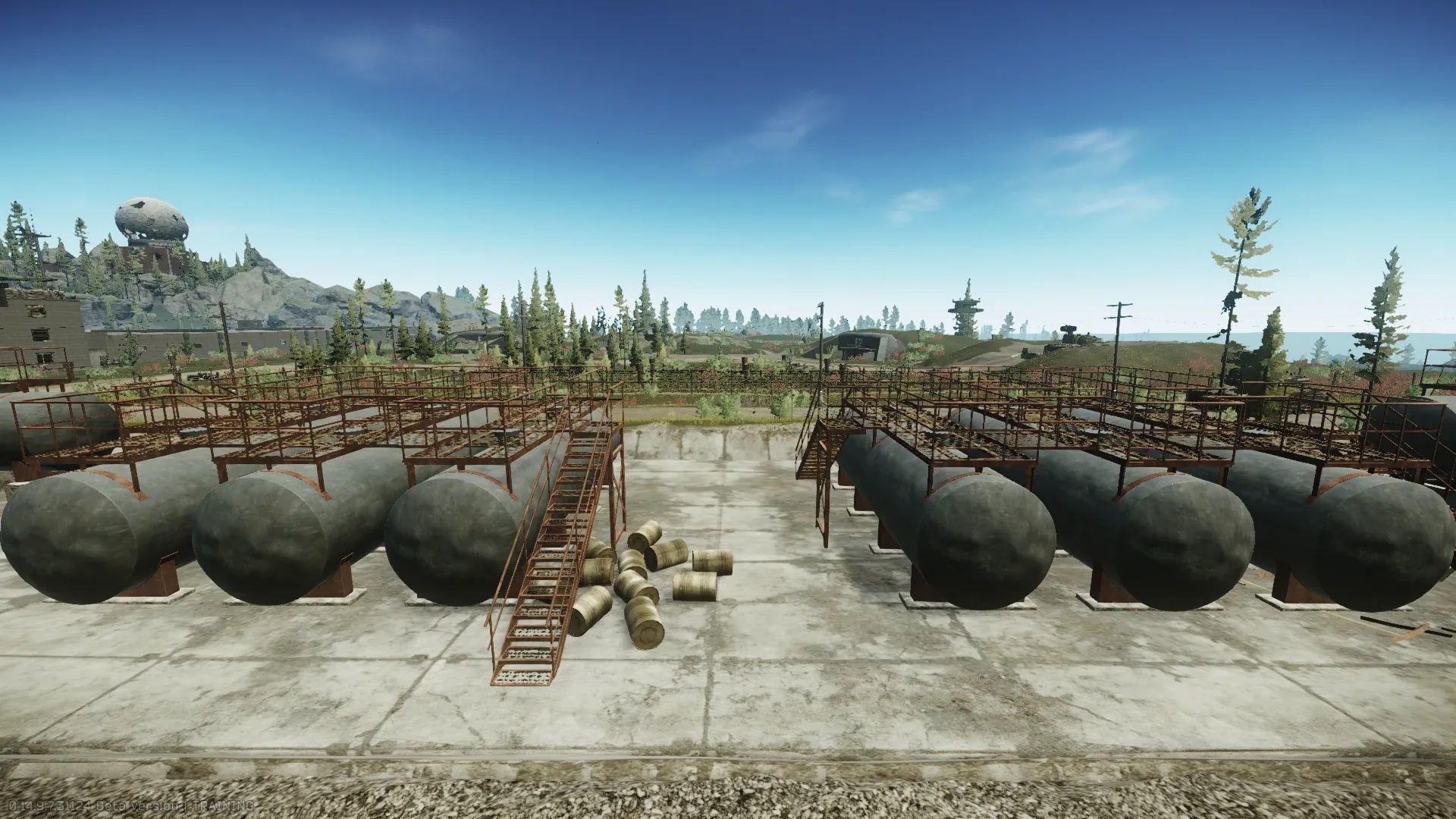 Second group of tanks next to the train depot