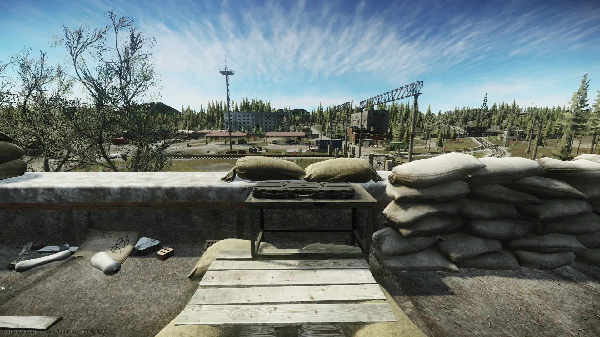 Third case spawn on the table facing north