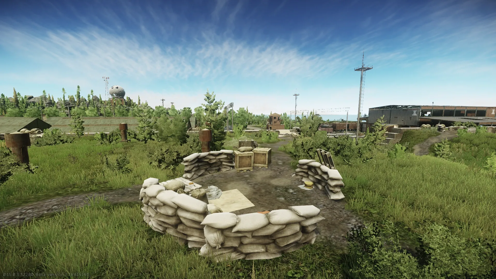 Stash a Bulbex cable cutter at the sandbags next to LAV III above the storage warehouse on Reserve — 1
