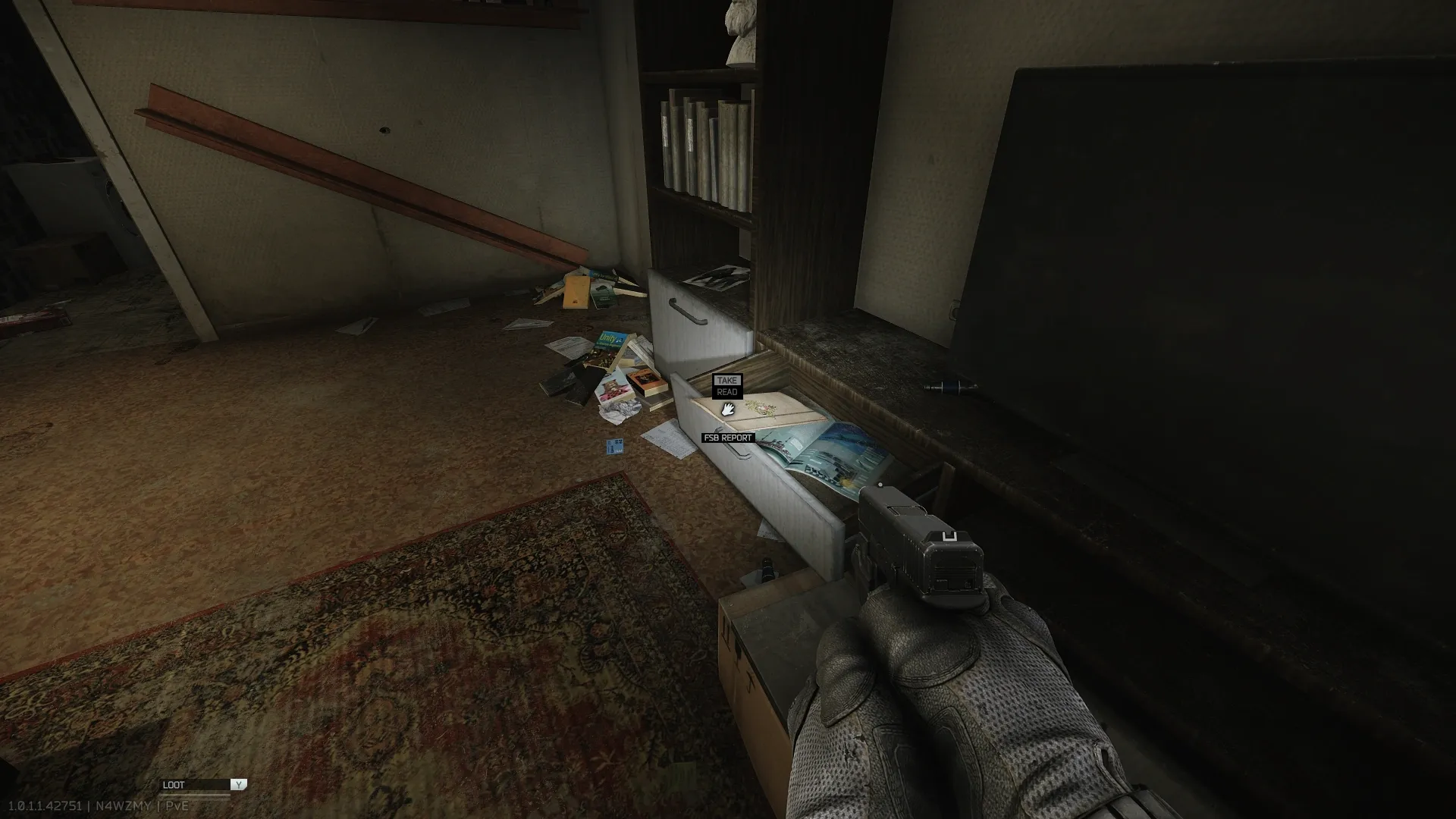 FSB report: in one of the drawers below the TV