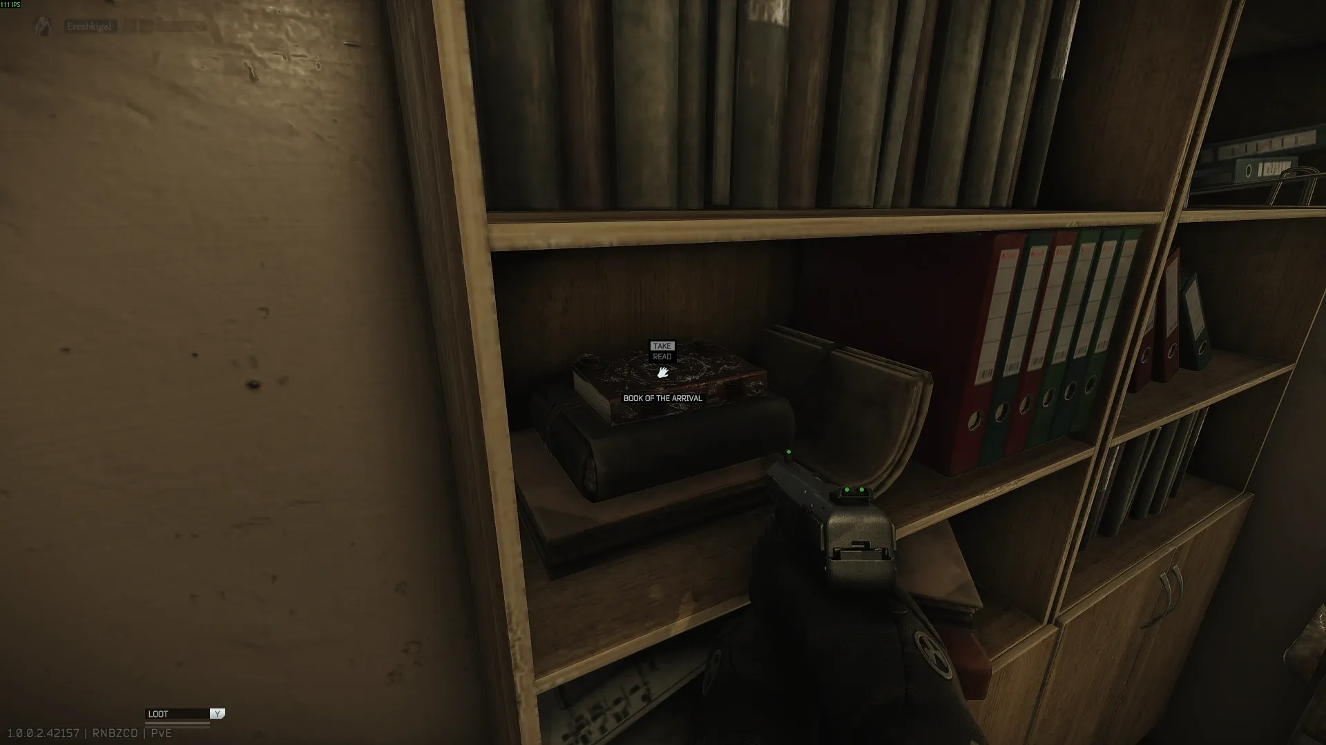 The book on the bookshelf