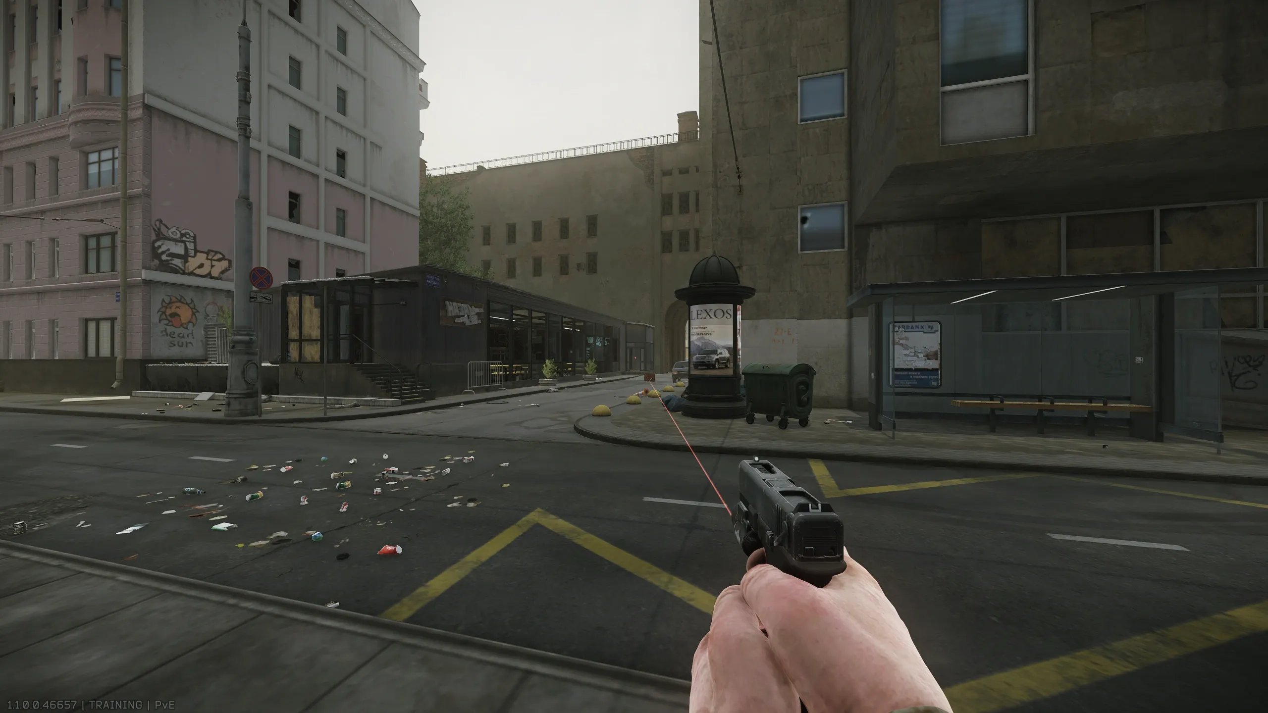 Enter the diner to reach the alley