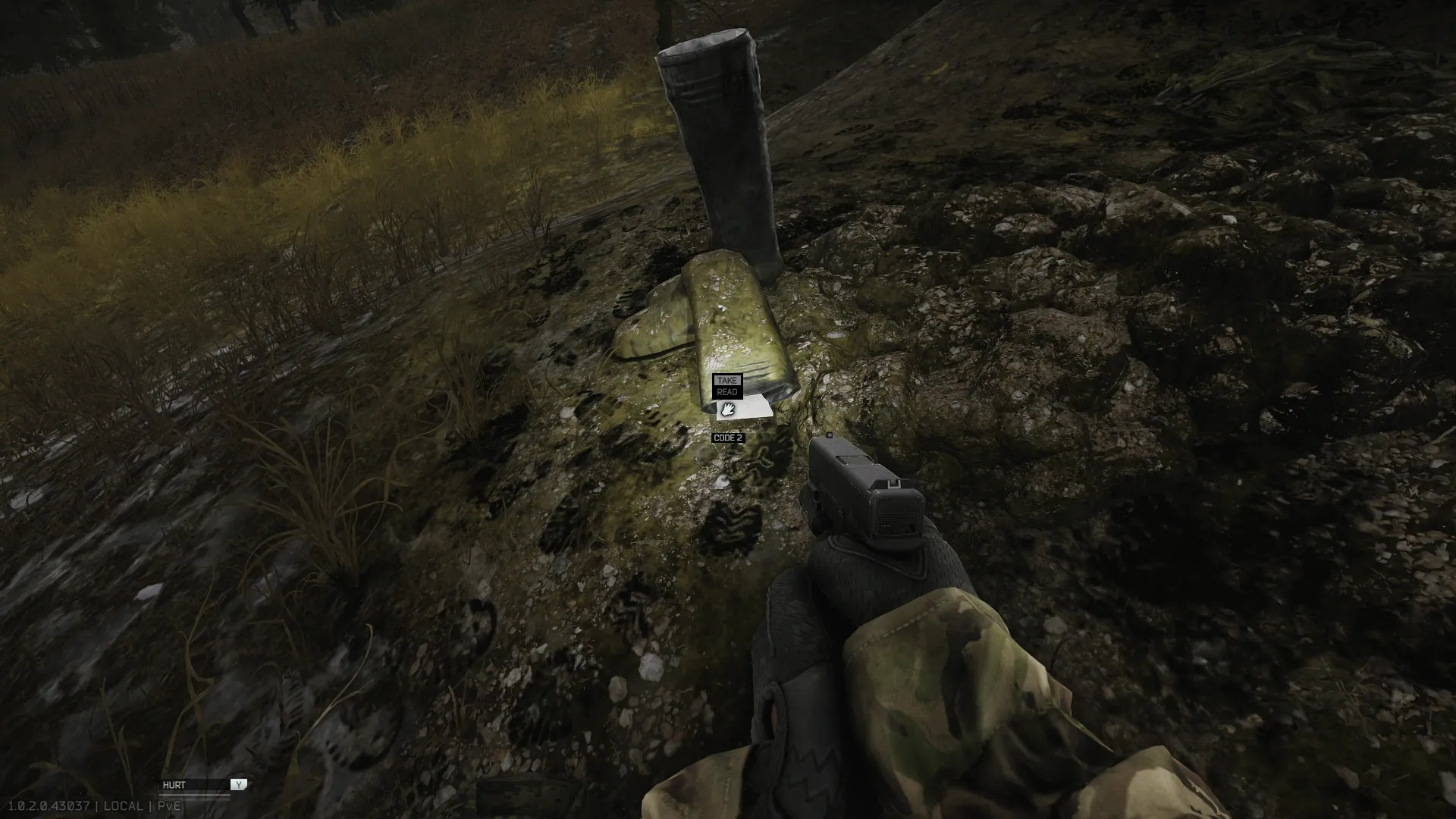 Second piece of code note in one of the boots