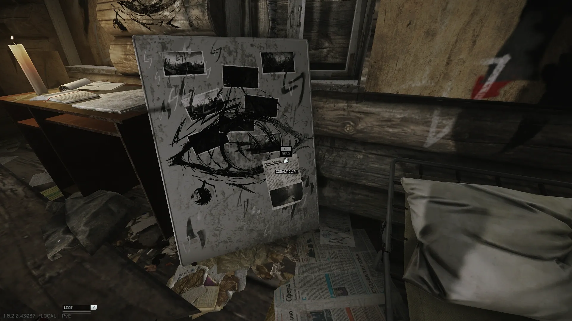 Newspaper on the whiteboard