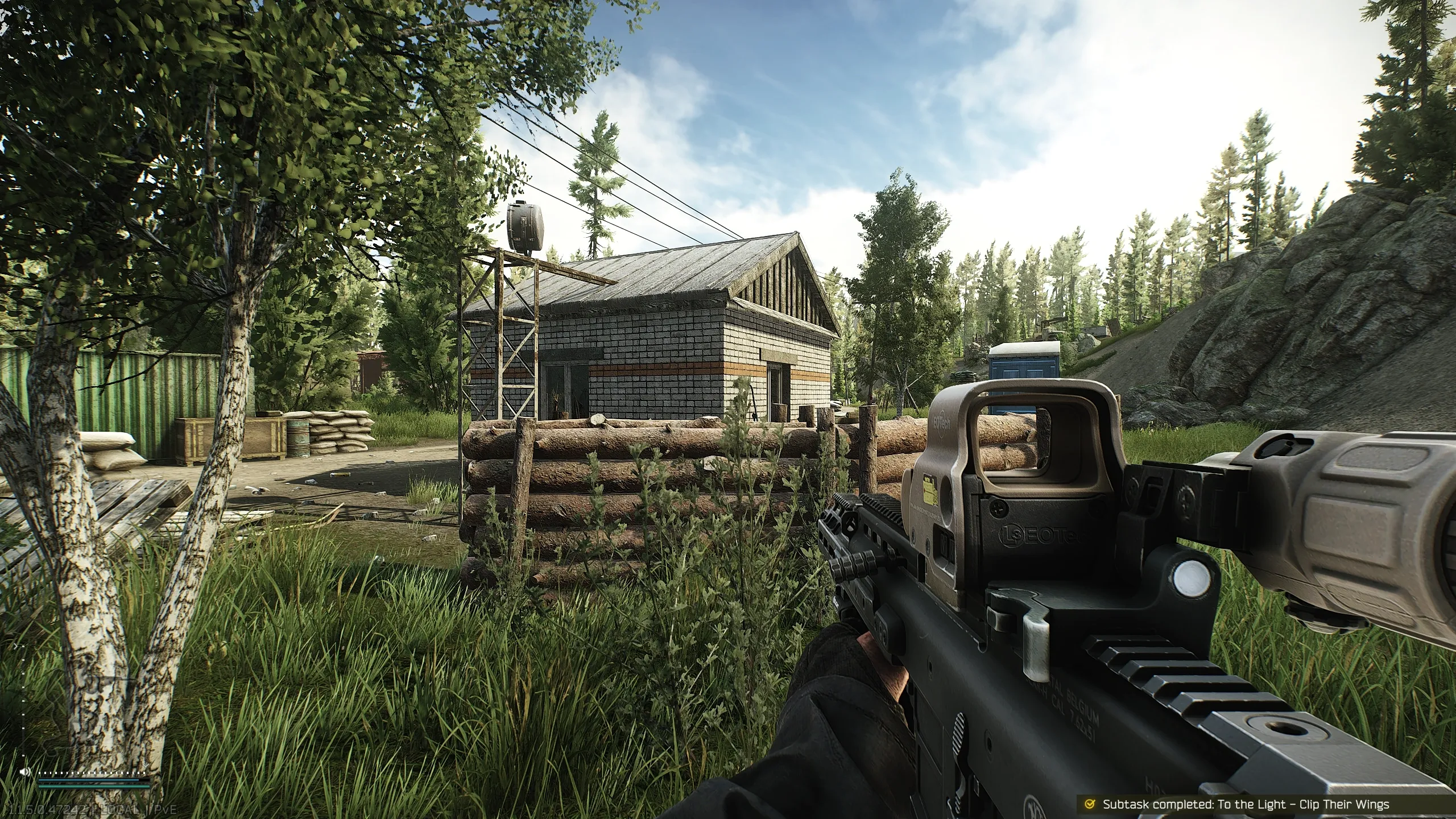 Plant a Signal jammer at the sawmill guardhouse on Woods (In one raid) — 1