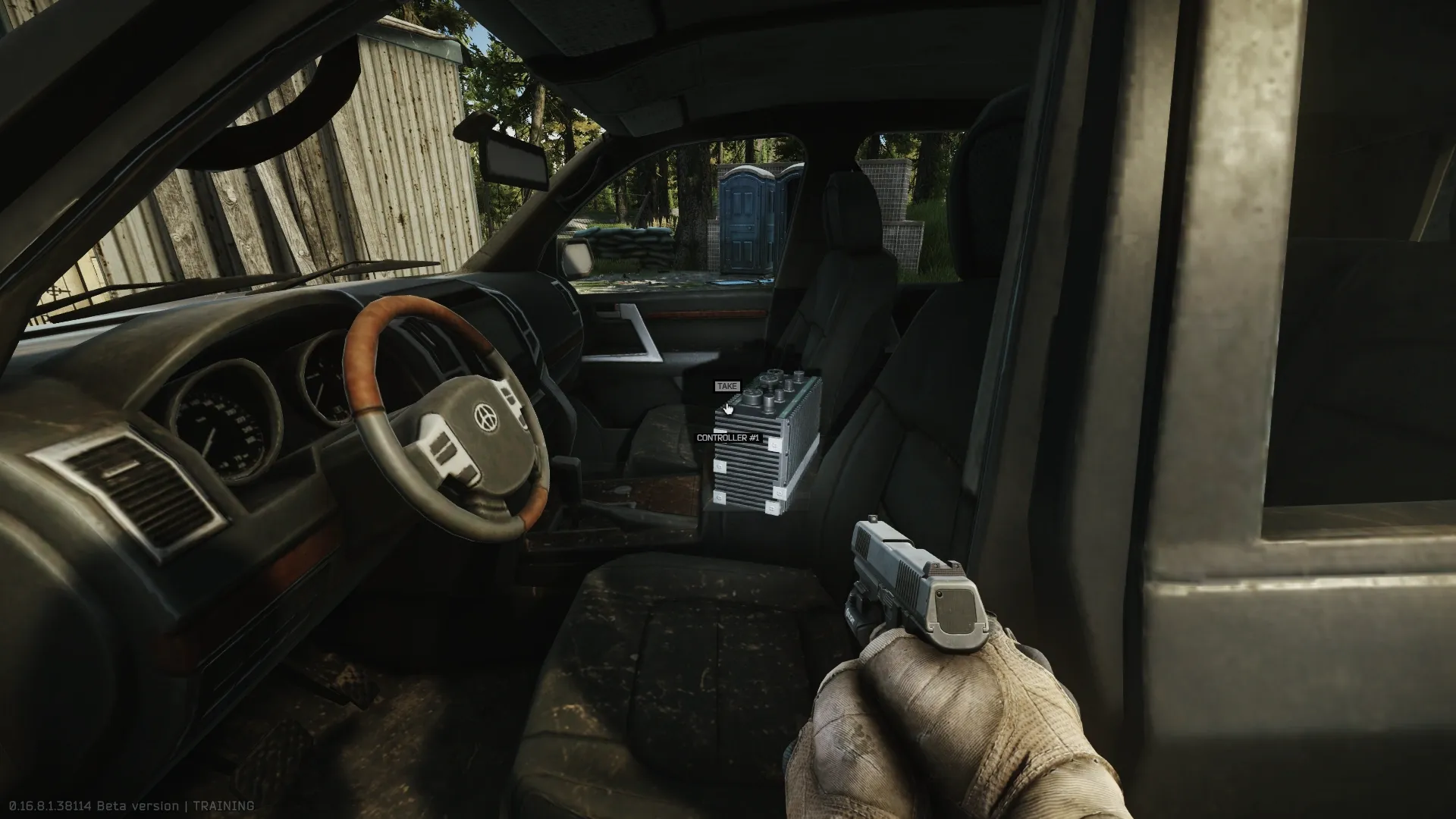 The controller on the console