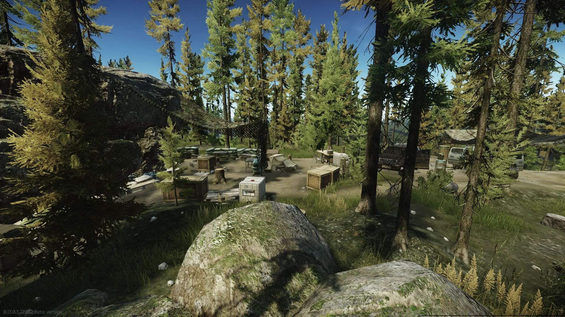 Locate the temporary USEC camp on Woods — 1
