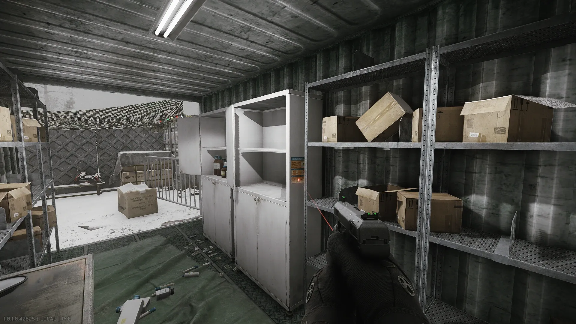 Leaflet location on the side of the cabinet