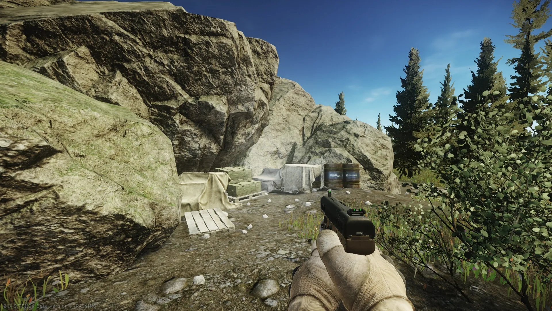 Locate and mark the first fuel stash with an MS2000 Marker on Woods — 1