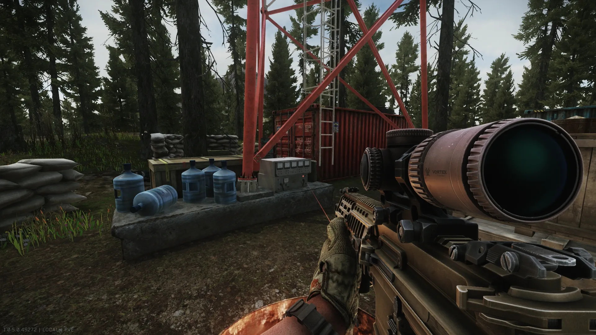 Locate and repair the equipment under the cellular tower on Woods using a Toolset — 1