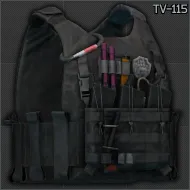 TV-115 Vest Wartech TV115 Black Standard