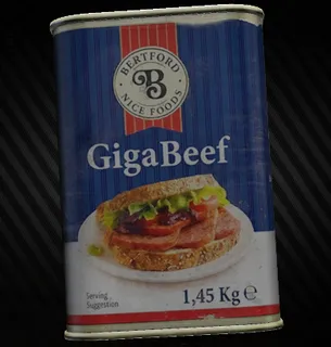 Can of GigaBeef meat