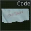 Note with code word Adaptation