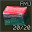 7.62x54mm R FMJ ammo pack (20 pcs)