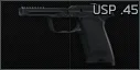 HK USP .45 ACP pistol (stripped)
