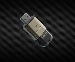 Sliderkey flash drive marked with A.P.