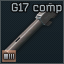Glock 17 9x19 barrel with a compensator