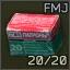 7.62x39mm FMJ ammo pack (20 pcs)