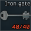 Iron gate key