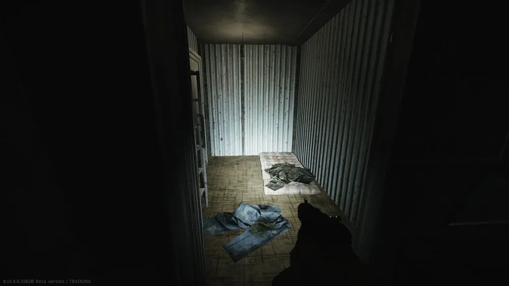 Stashing location in the backroom of the store. The door needs to be breached.