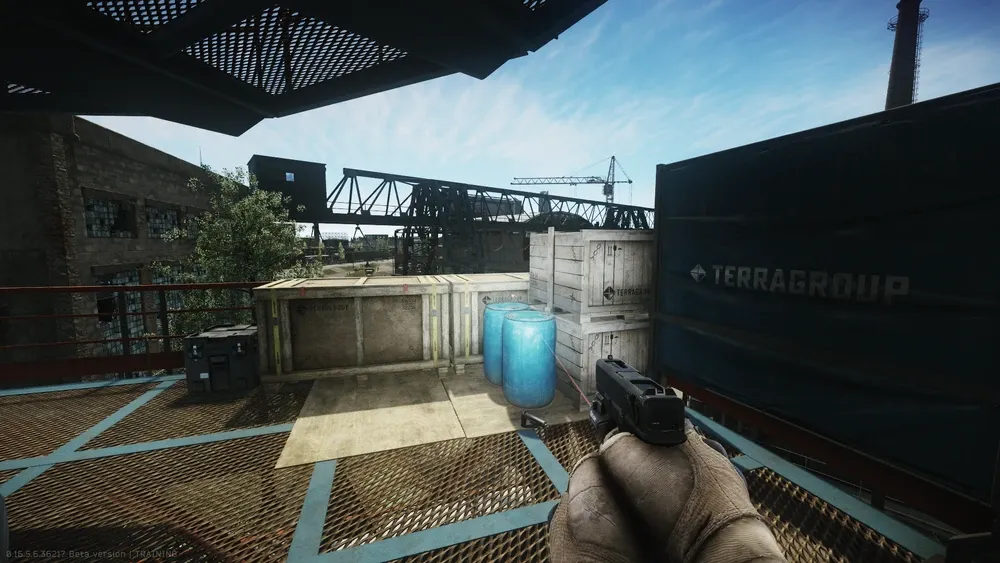 DVL-10 rifle spot: 4th floor at the crates in the far corner