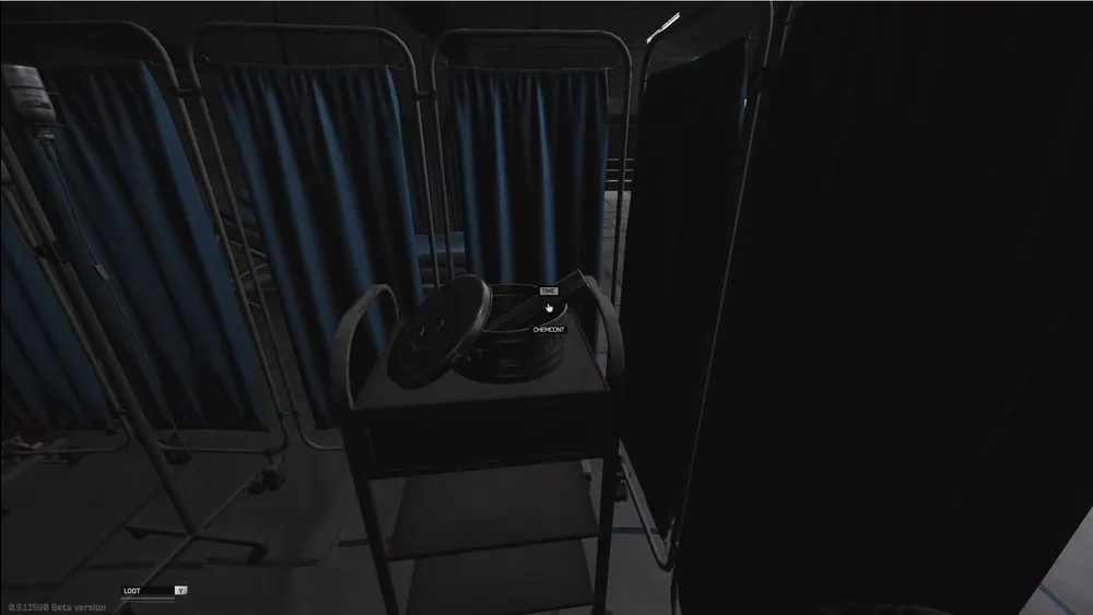 A close-up of the Mantis container