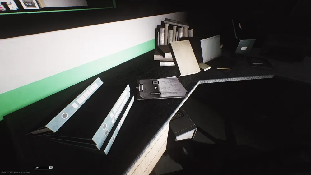 The OLI manifest is on a desk, in the information booth on the west part of the OLI