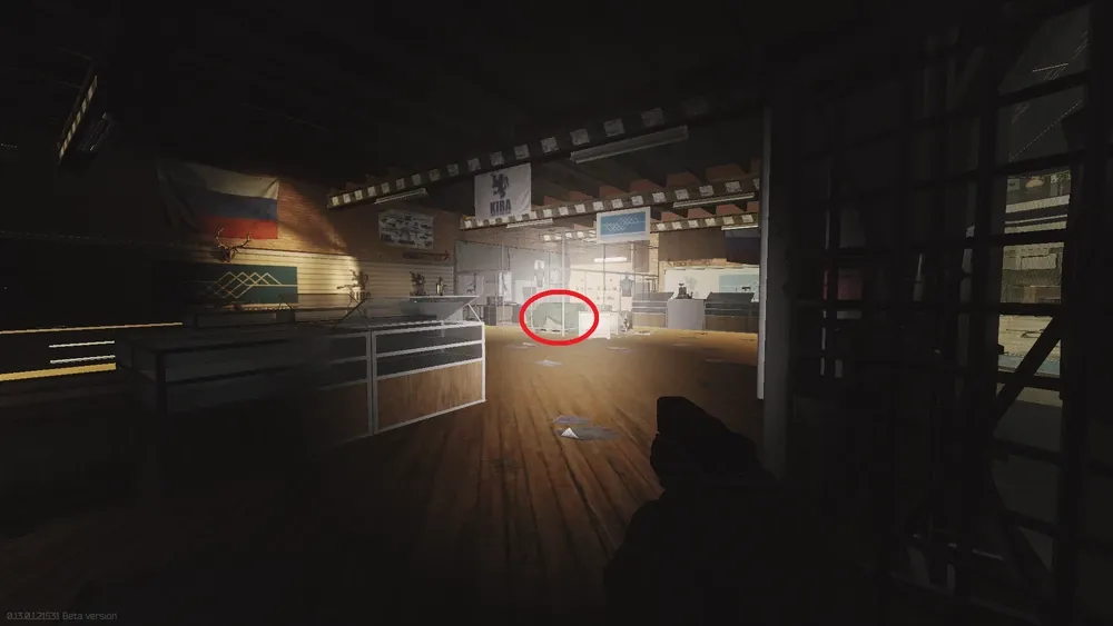 Wooden crate location