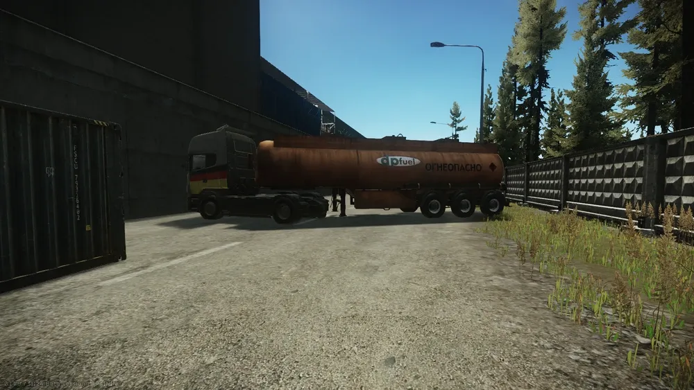 Tanker truck #1 behind the Goshan store