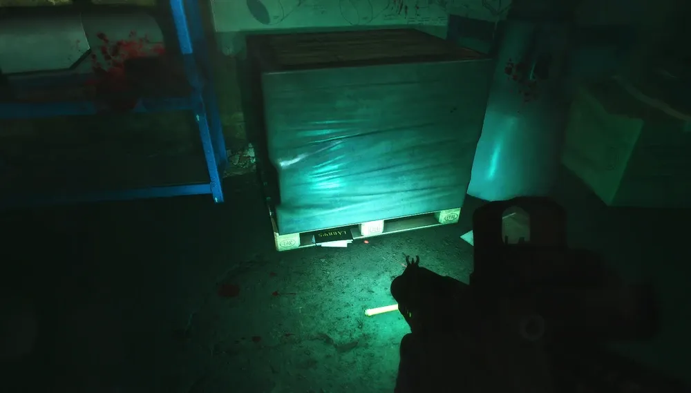 2: In the pallet next to the whiteboard