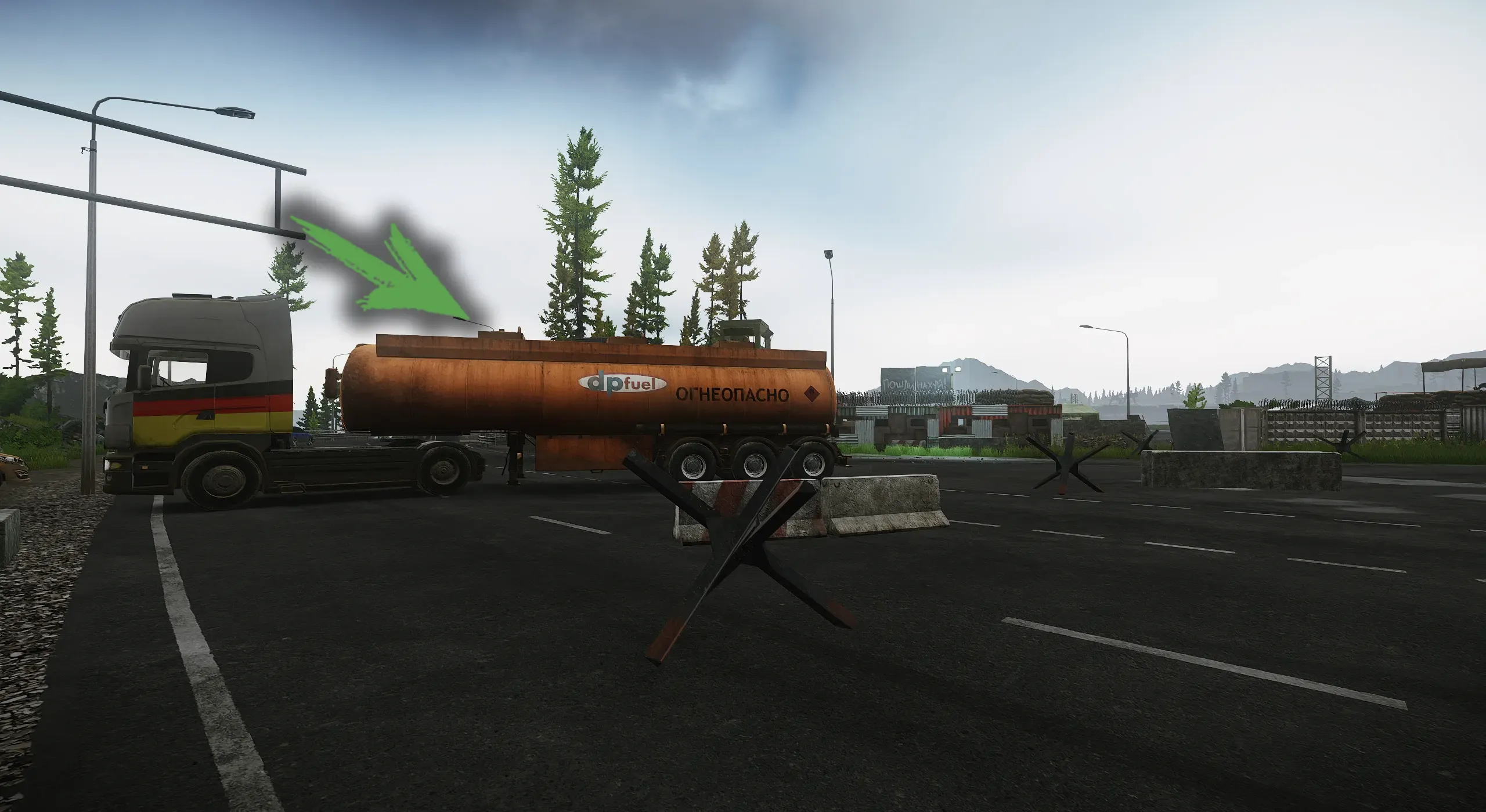 Find and mark the third tanker truck with an MS2000 Marker on Lighthouse — 1