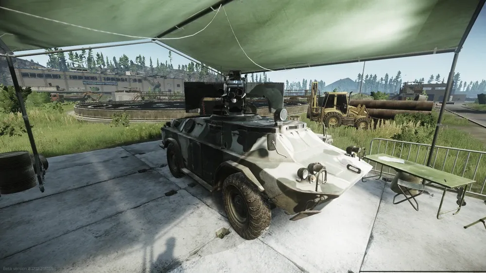 Second BRDM is located in the north of the water treatment plant, under a tent