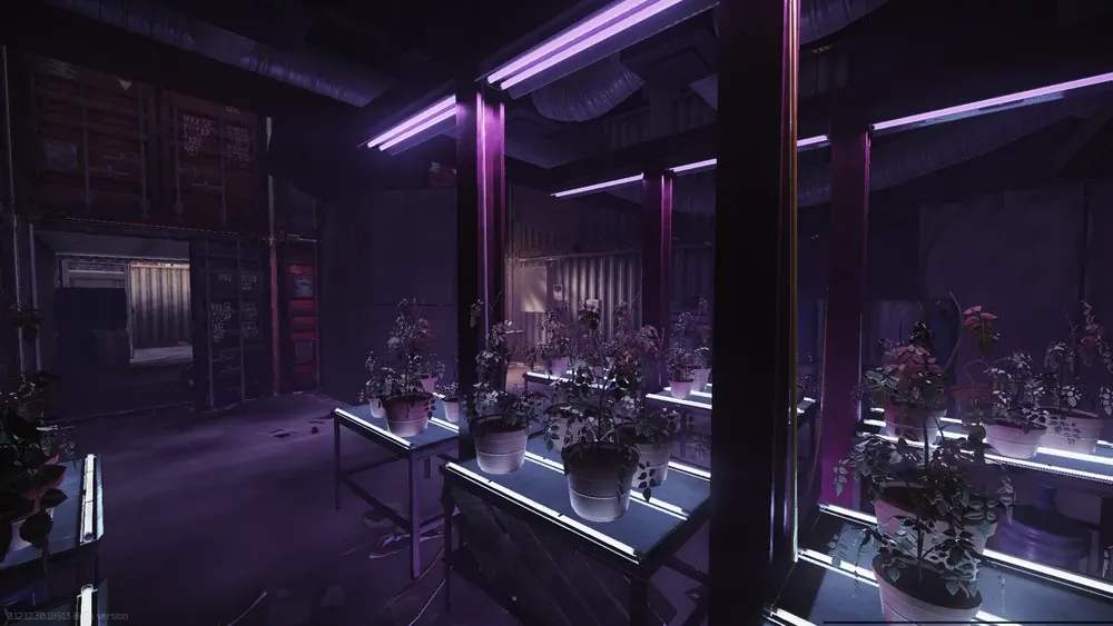Inside the lab, entrance on the left
